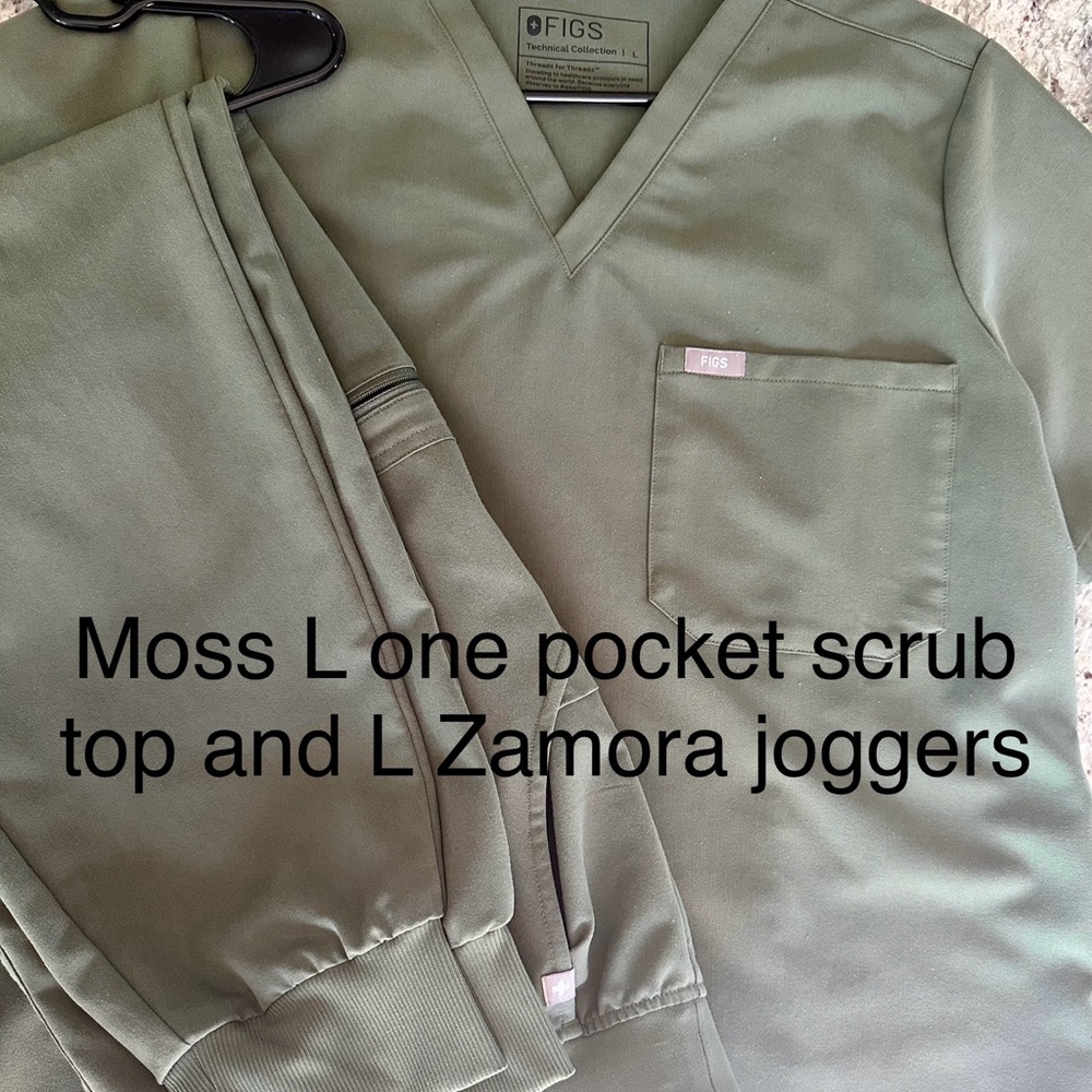 Figs Moss Green Scrub Set